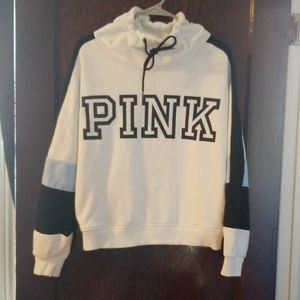 PINK Cowl neck cropped pullover